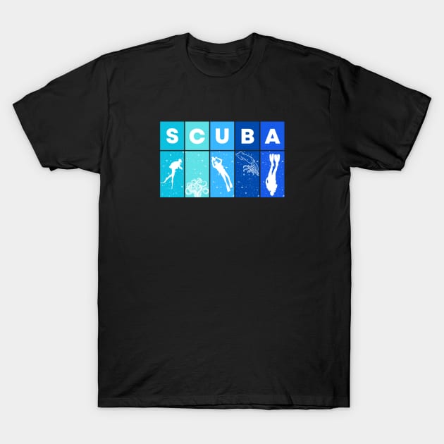 Scuba - Embrace the Sea | Scuba diving | Ocean lovers | Diving | Freediver | Freediving T-Shirt by Punderful Adventures